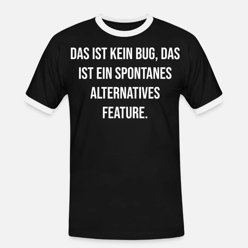 No bug spontaneous feature - Men's Ringer Shirt - black/white