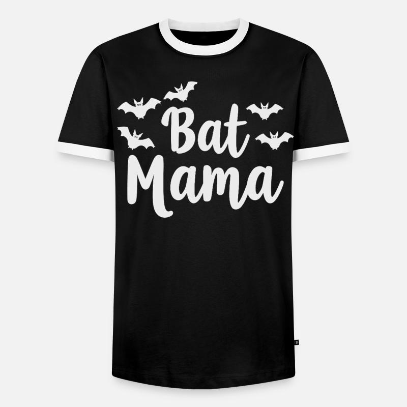 Bat Mama – Fledermaus Mutter Statement - Männer Kontrast-T-Shirt - Schwarz/Weiß