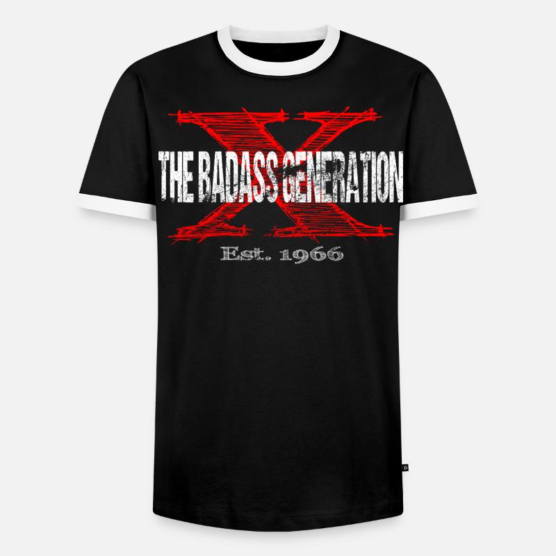 Generation X 1966 Retro - Men's Ringer Shirt - black/white