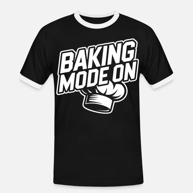 Baking Mode Active – Baker Style - Men's Ringer Shirt - black/white