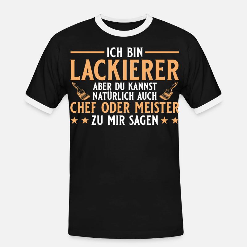 Maler Handwerker Chef oder Meister - Lackierer - Männer Kontrast-T-Shirt - Schwarz/Weiß