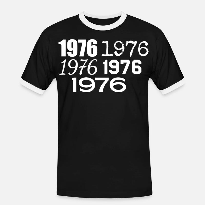 1976 - Men's Ringer Shirt - black/white