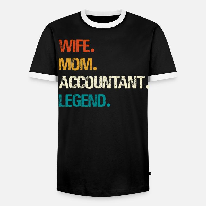 Ehefrau Mutter Buchhalterin Legende - Männer Kontrast-T-Shirt - Schwarz/Weiß