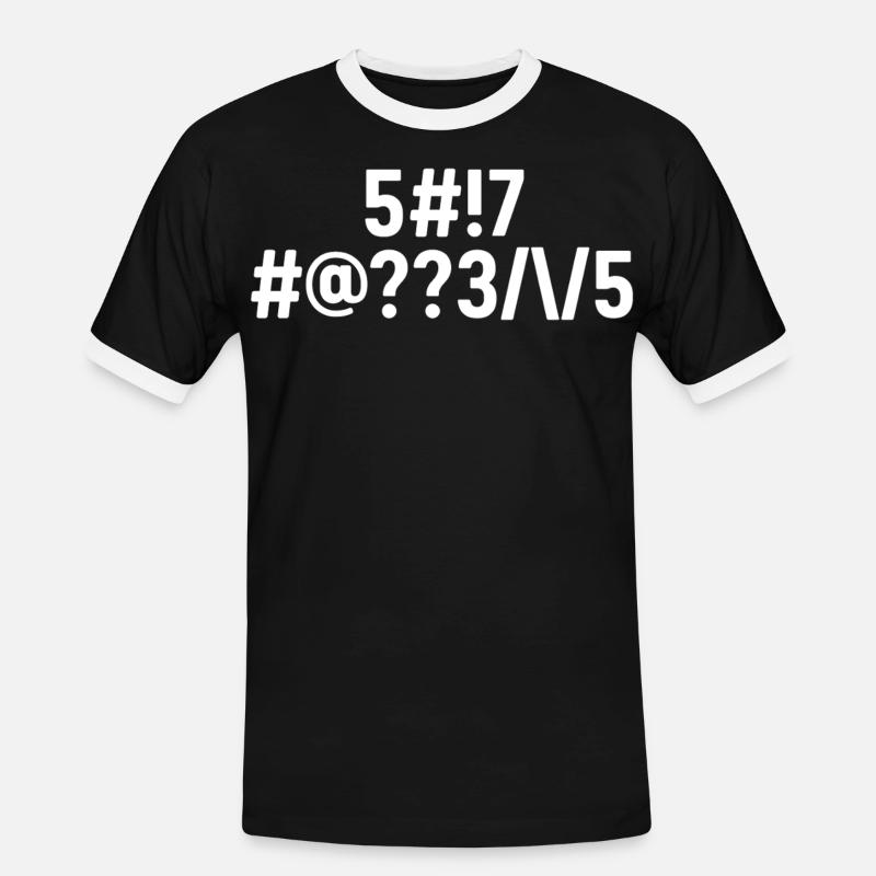 Scheiße passieren codiert - Männer Kontrast-T-Shirt - Schwarz/Weiß