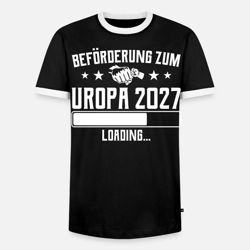 Werdender Uropa 2027 Beförderung Loading - Männer Kontrast-T-Shirt - Schwarz/Weiß