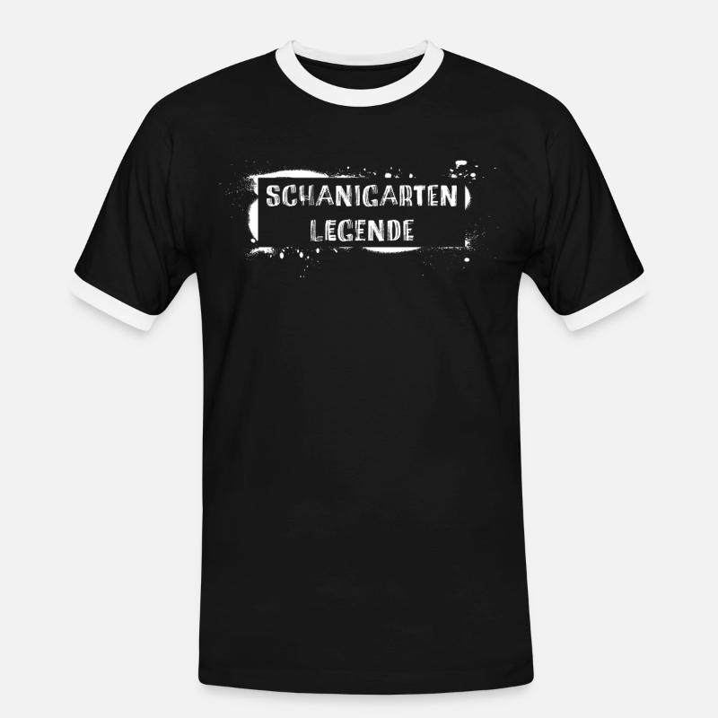 Schanigarten legend – Viennese dialect saying - Men's Ringer Shirt - black/white