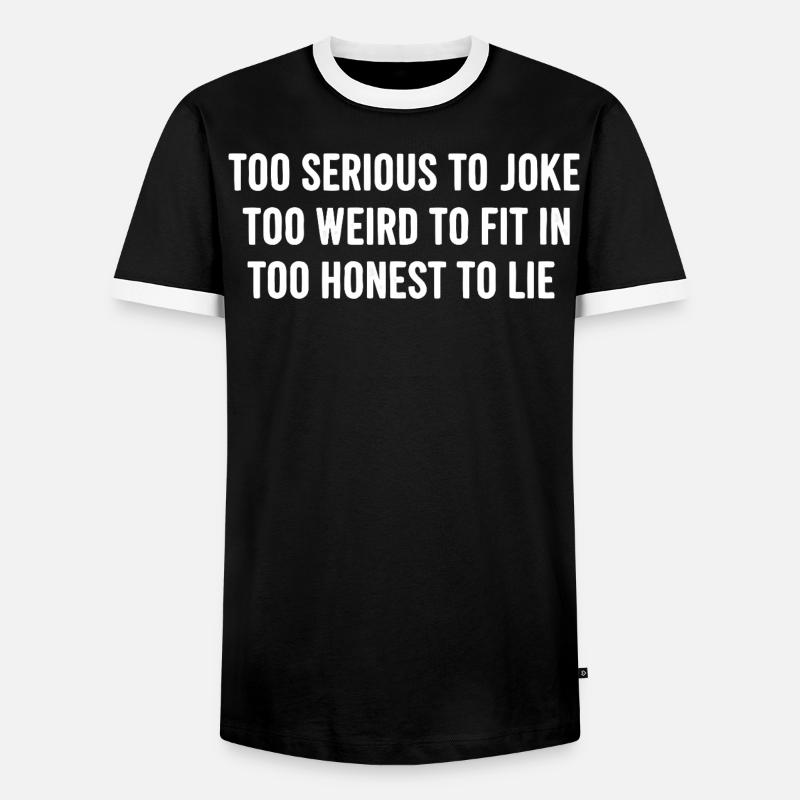 Statement Saying Introvert Humor - Men's Ringer Shirt - black/white