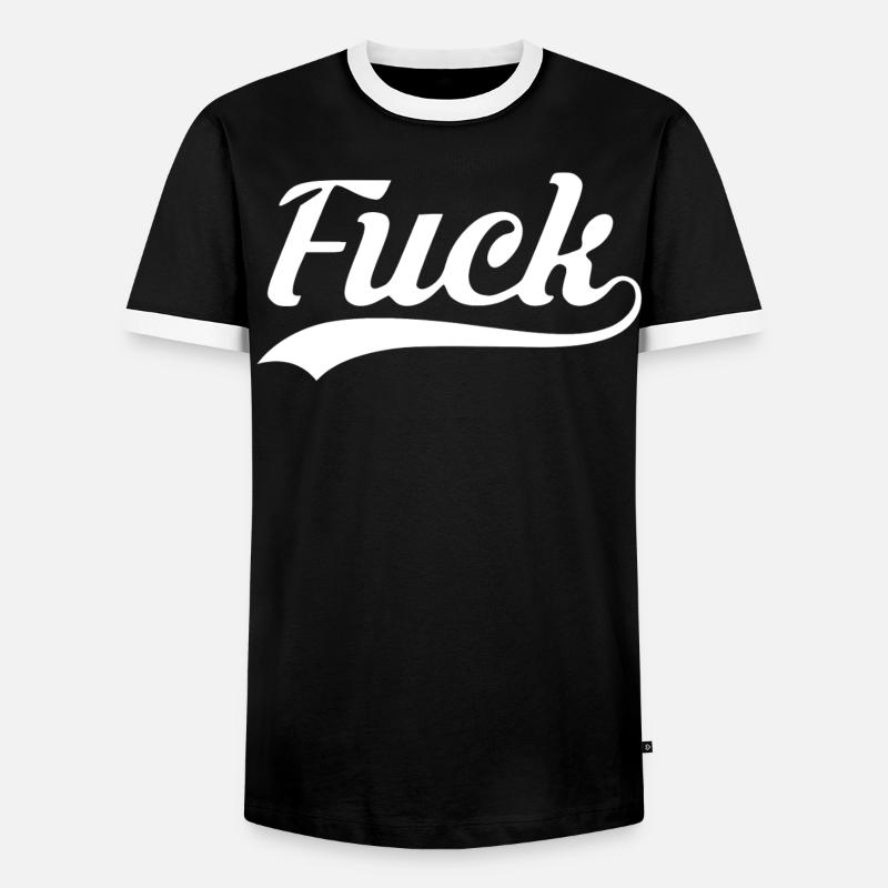 Scheiß auf das Retro-Skript - Männer Kontrast-T-Shirt - Schwarz/Weiß