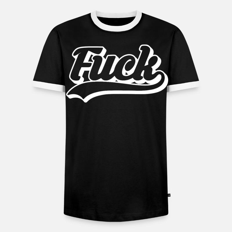 Scheiß auf das Retro-Skript - Männer Kontrast-T-Shirt - Schwarz/Weiß