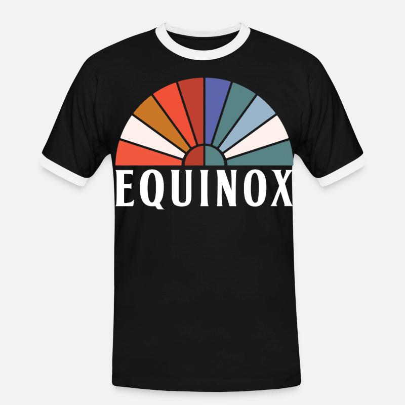 Equinox Happy Easter Ostara Eostre - Men's Ringer Shirt - black/white
