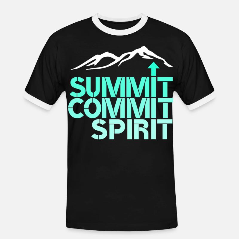 Spirit Commit Summit - Men's Ringer Shirt - black/white
