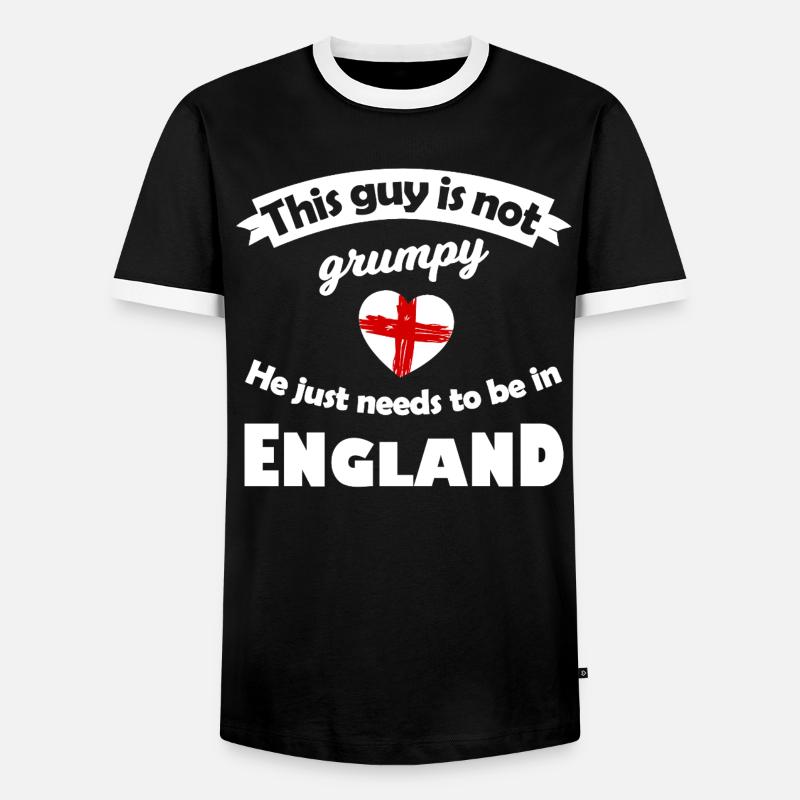 Not grumpy: He needs England - Men's Ringer Shirt - black/white