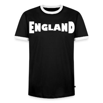 Angleterre - T-shirt contrasté Homme - noir/blanc - Devant - AI Model Female 172 light (172cm) & AI Model Male 178 light (178cm)