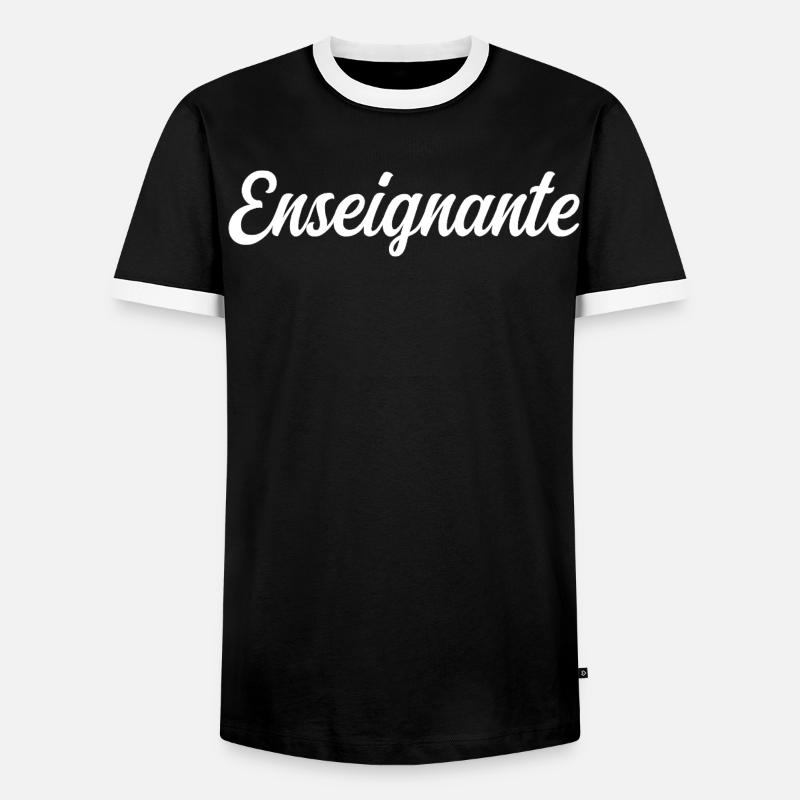 Bester Lehrer der Welt Schulbildung - Männer Kontrast-T-Shirt - Schwarz/Weiß