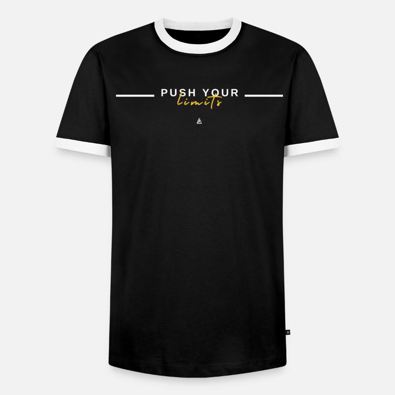Überschreite deine Grenzen – Disziplin-Mindset-Design - Männer Kontrast-T-Shirt - Schwarz/Weiß