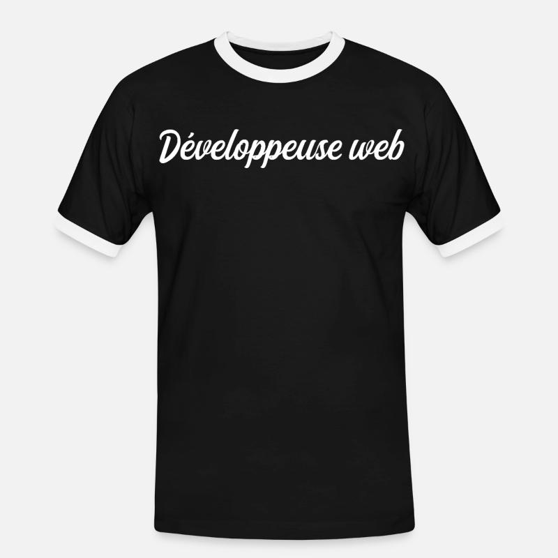 Web Developer - Men's Ringer Shirt - black/white