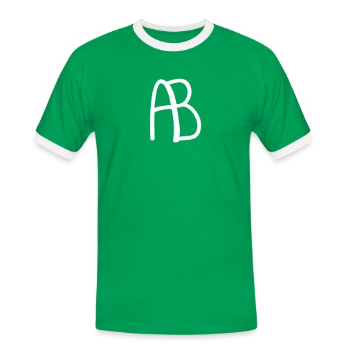 AB Hvit - Kontrast-T-skjorte for menn