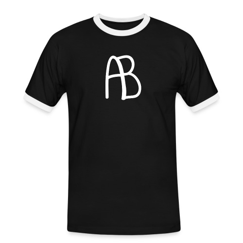 AB Hvit - Kontrast-T-skjorte for menn