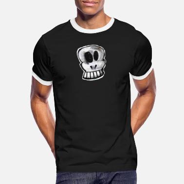 TOMZOFF Schädel Skull - Männer Ringer T-Shirt