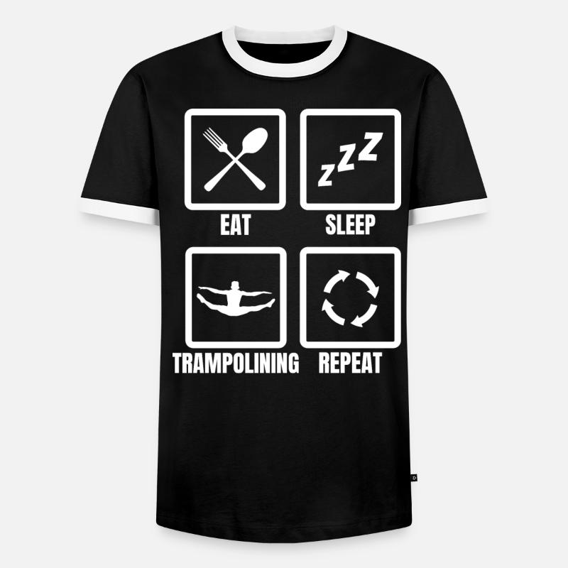Trampolinist Routine - Männer Kontrast-T-Shirt - Schwarz/Weiß
