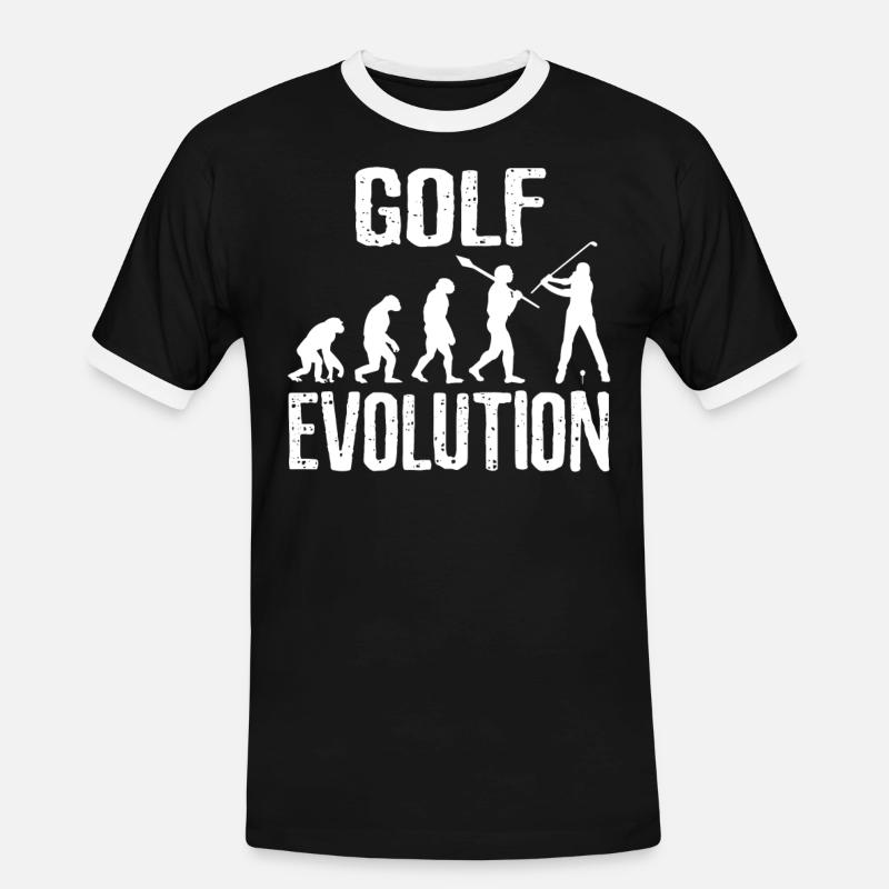 Golf Evolution - Men's Ringer Shirt - black/white
