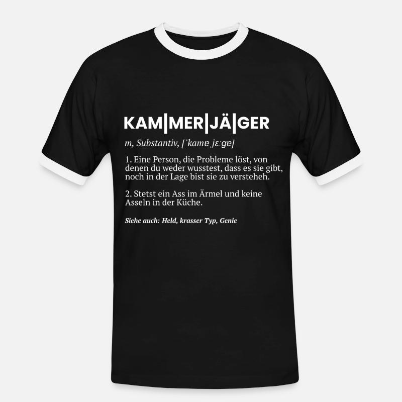 Kammerjäger Schädlingsbekämpfer - Männer Kontrast-T-Shirt - Schwarz/Weiß