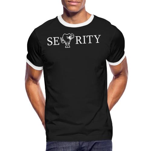 SE-KUH-RITY - Männer Kontrast-T-Shirt