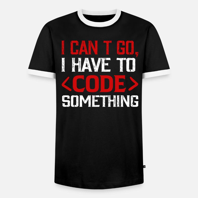 Programmer , Nerd , Computer Code - Men's Ringer Shirt - black/white