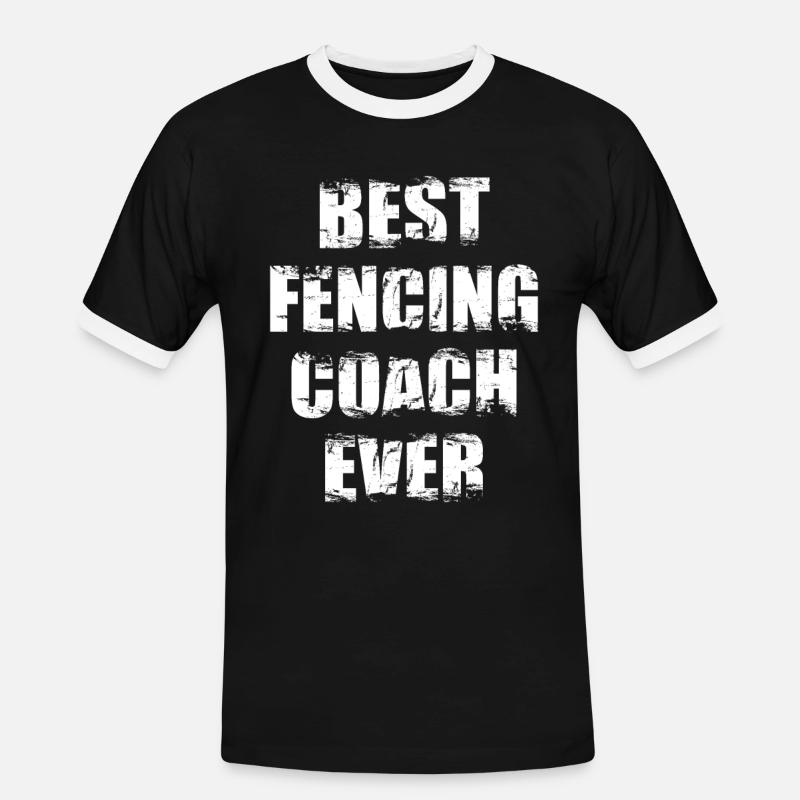 Bester Fechtlehrer - Männer Kontrast-T-Shirt - Schwarz/Weiß