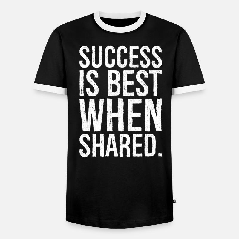 success is best when shared - Men's Ringer Shirt - black/white