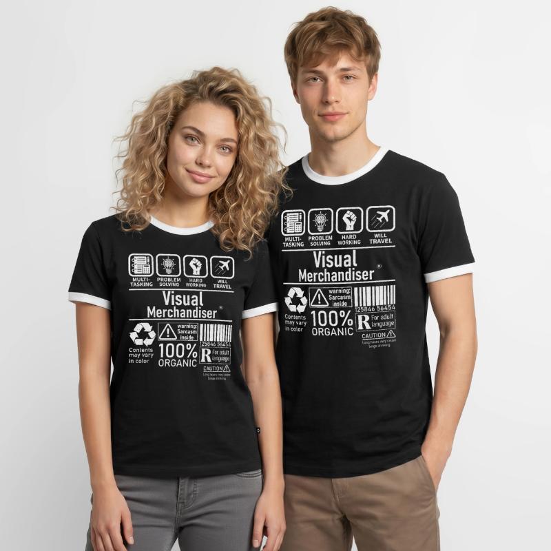 Visual Merchandiser multi tasking problem solving Männer Kontrast-T-Shirt