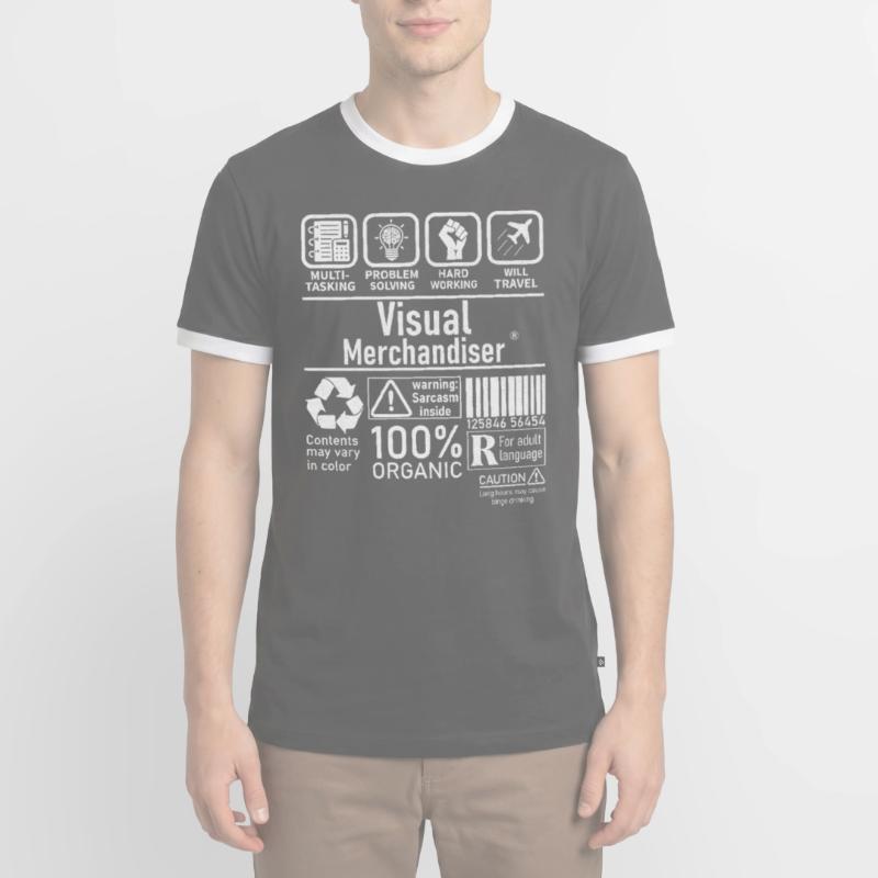 Visual Merchandiser multi tasking problem solving Männer Kontrast-T-Shirt