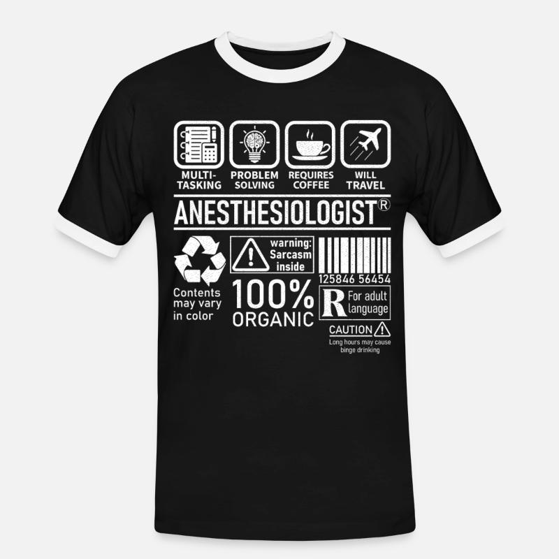 Anestesista multi tasking problem solving - Maglietta Contrast da uomo - nero/bianco
