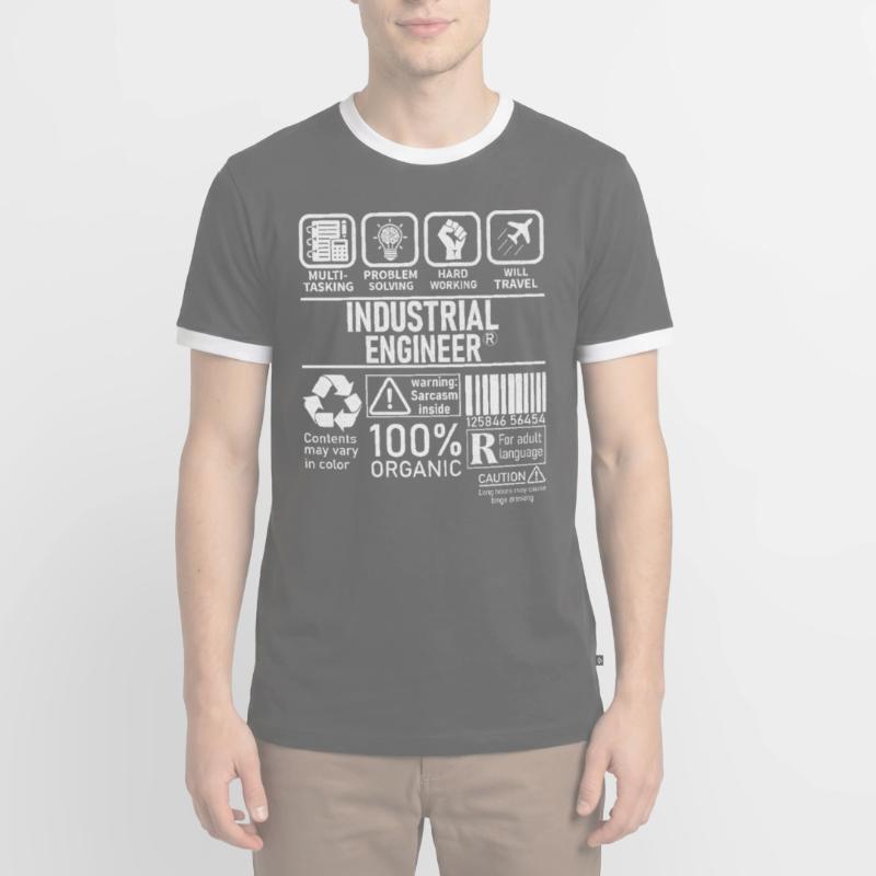 Industrial Engineer multi tasking problem solving Männer Kontrast-T-Shirt