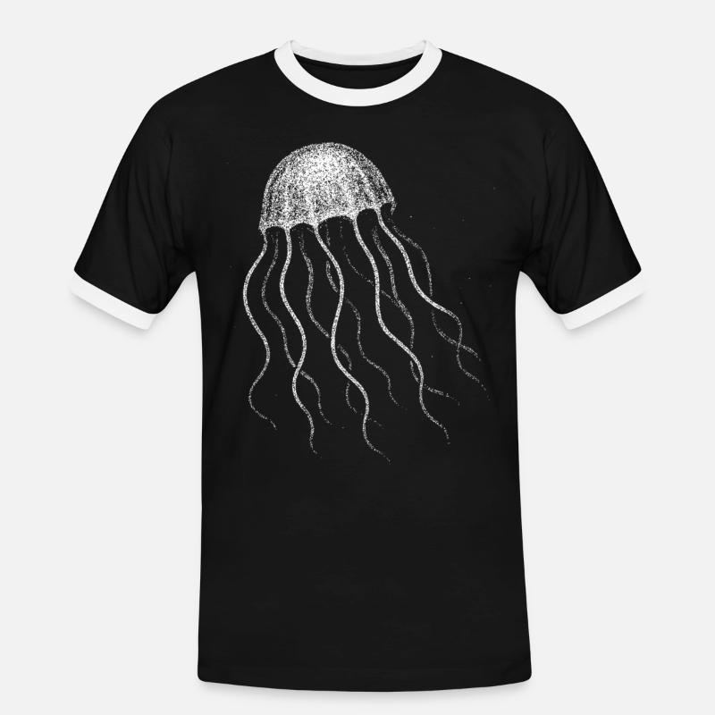 Jellyfish - Men's Ringer Shirt - black/white