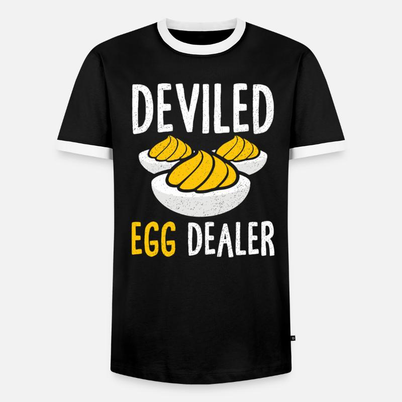 Stuffed Eggs Deviled Eggs Thanskgiving - Men's Ringer Shirt - black/white