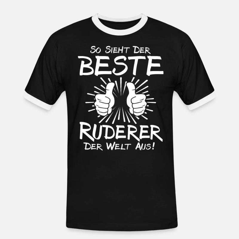 Bester Ruderer - Männer Kontrast-T-Shirt - Schwarz/Weiß