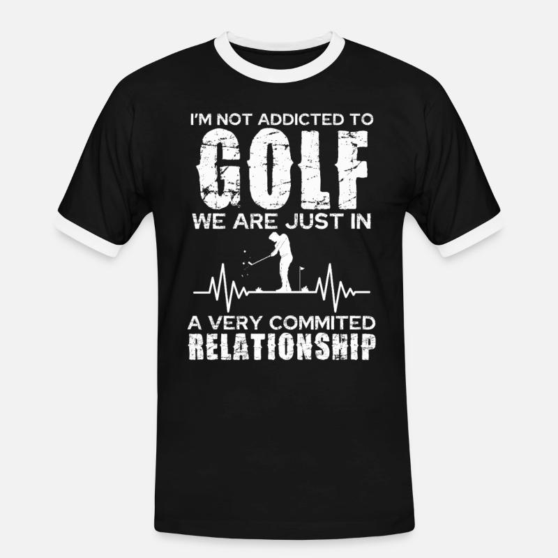 Golf Relationship: Committed Passion - Men's Ringer Shirt - black/white