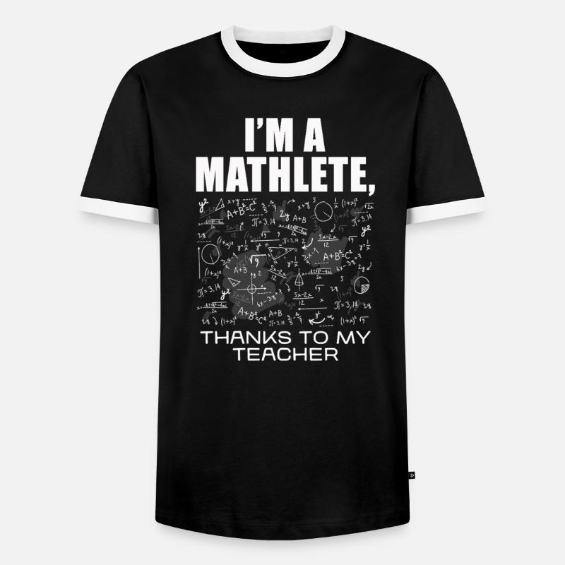 Ich bin Mathlete – Dank Lehrer - Männer Kontrast-T-Shirt - Schwarz/Weiß