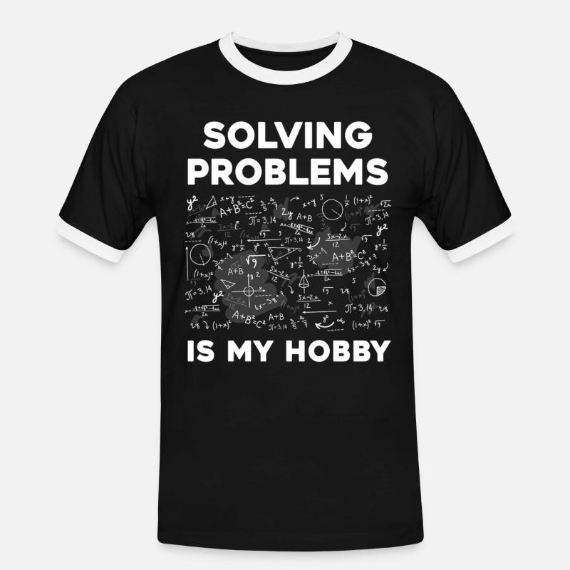 Solving puzzles is my hobby - Men's Ringer Shirt - black/white