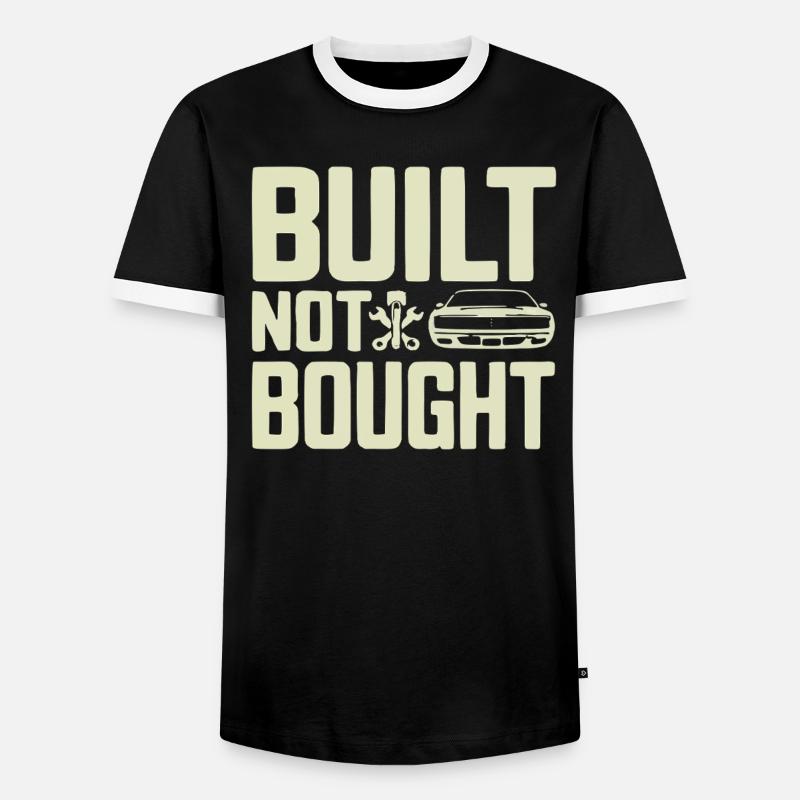 Built Not Bought Screwdriver Statement - Men's Ringer Shirt - black/white