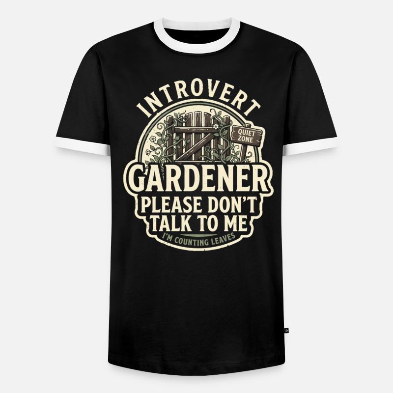 Introvert Gärtner Bitte Nicht Ansprechen - Männer Kontrast-T-Shirt - Schwarz/Weiß