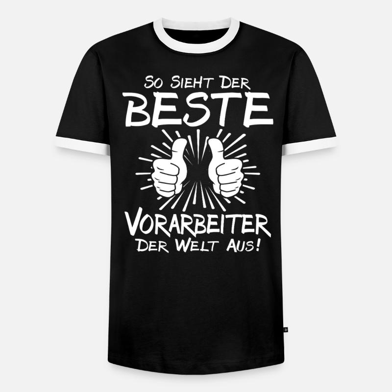 Bester Vorarbeiter - Männer Kontrast-T-Shirt - Schwarz/Weiß