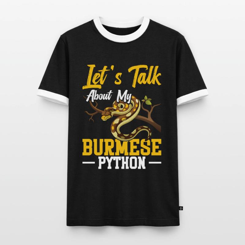 Propriétaire de python birman, terriarium de serpent, cacher un python T-shirt contrasté Homme
