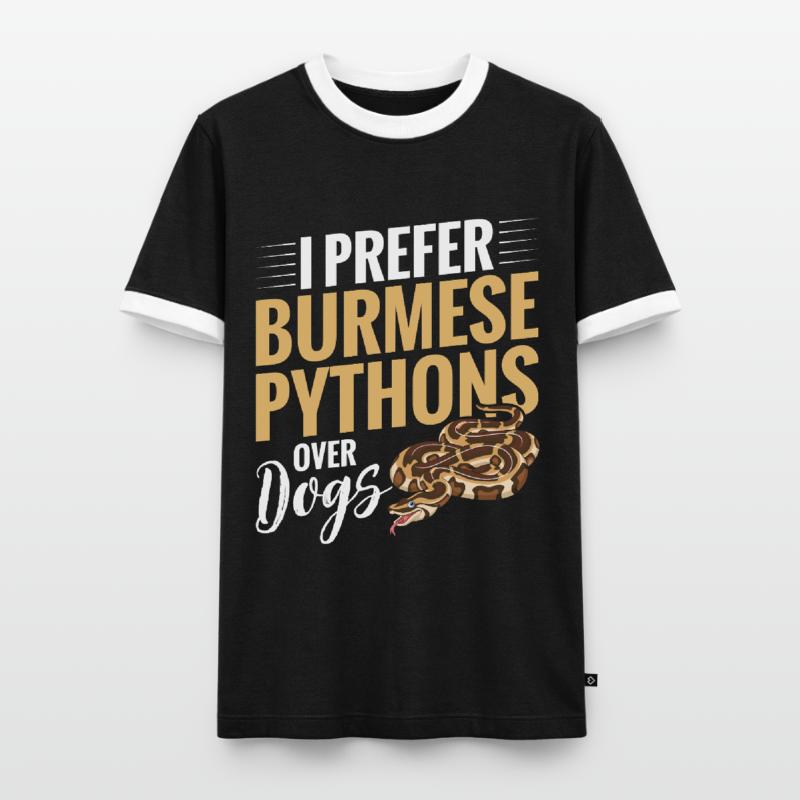 Python birman Stuff Reptile Foos Propriétaire de serpent T-shirt contrasté Homme