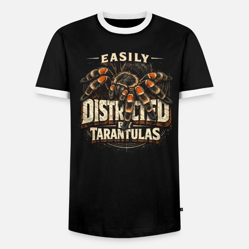 Tarantula Easily Distracted By Tarantulas - Men's Ringer Shirt - black/white