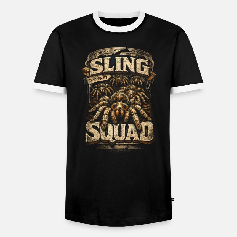 Tarantula Sling Squad - Herre kontrast-T-shirt - sort/hvid