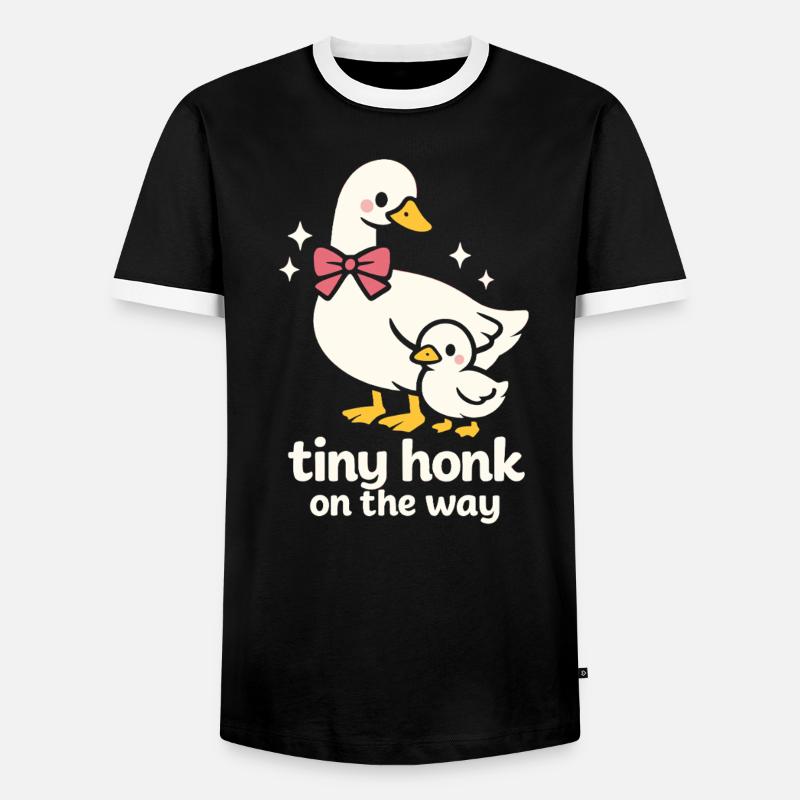 Tiny Honk - Männer Kontrast-T-Shirt - Schwarz/Weiß