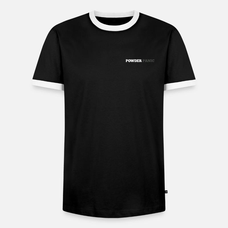 Powder Panic Logo - T-shirt contrasté Homme - noir/blanc