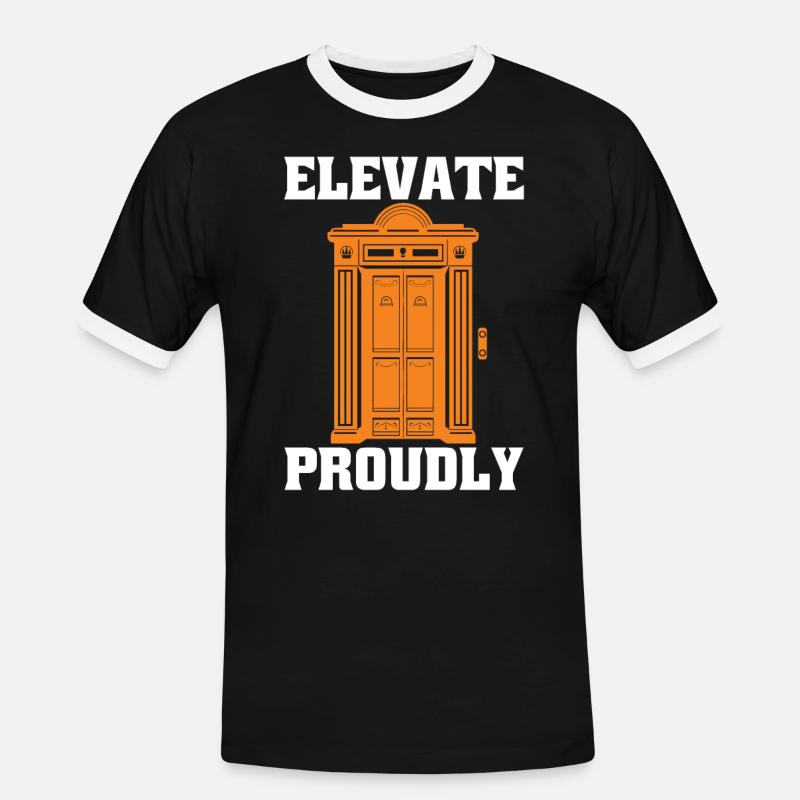 Elevator Elevator - Men's Ringer Shirt - black/white